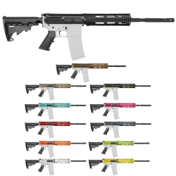  AR15 16" RIFLE BUILD KIT W/ 10" QUAD RAIL HANDGUARD BCG LPK & STOCK KIT (COLOR OPTION)